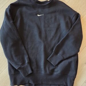Nike Black Oversized Sweatshirt with White Logo